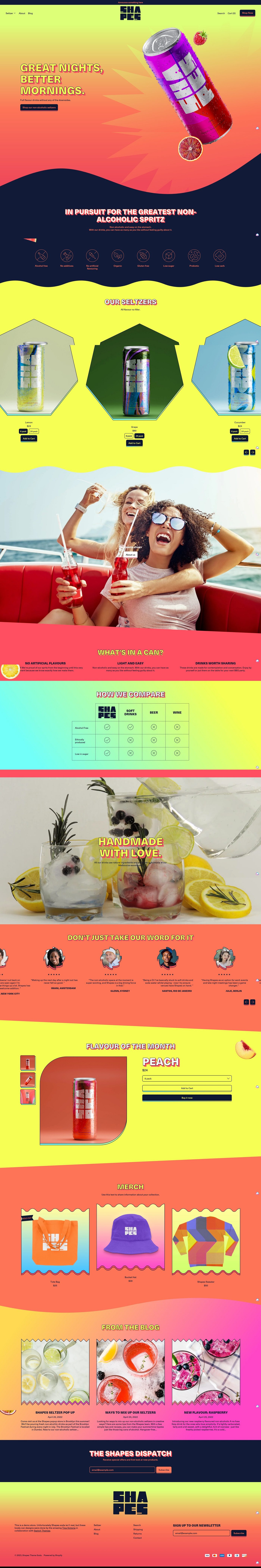 eCommerce website template: Shapes Shopify Theme