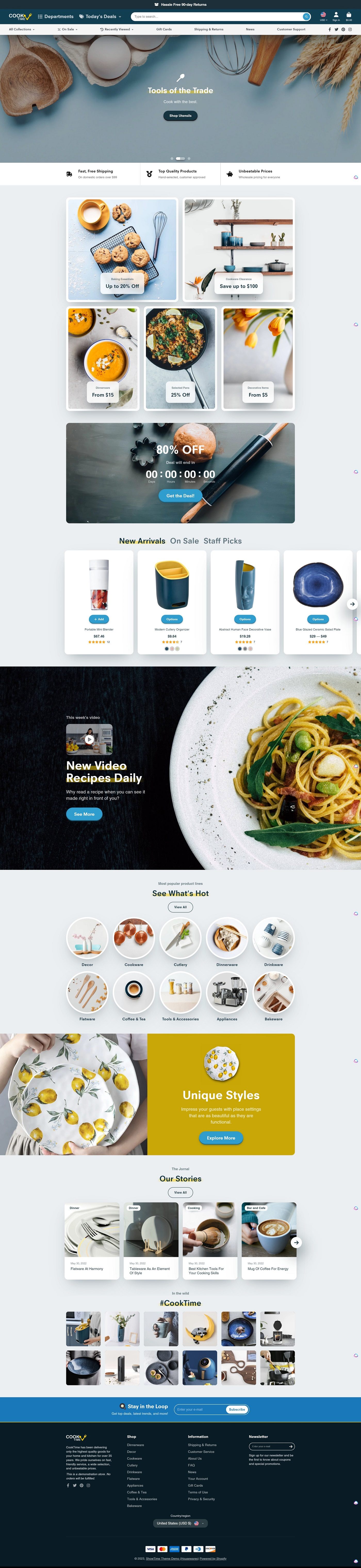 eCommerce website template: ShowTime