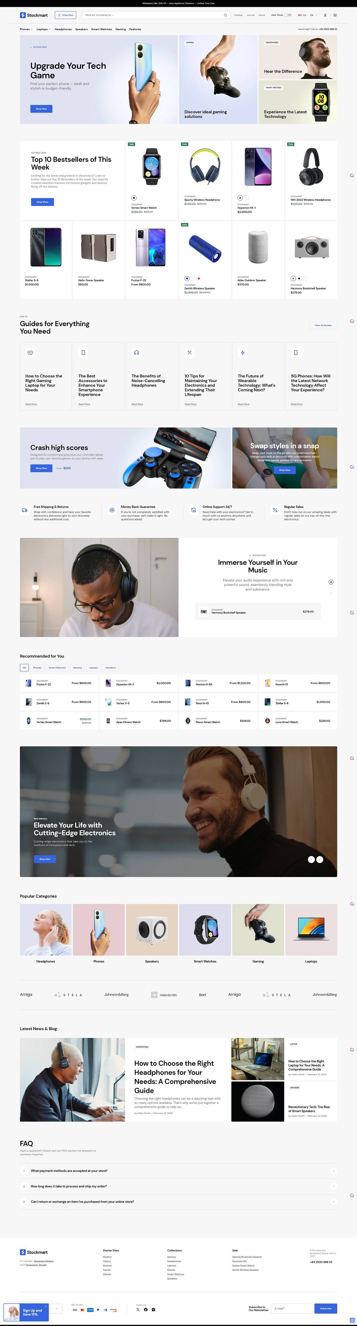 eCommerce website template: Stockmart