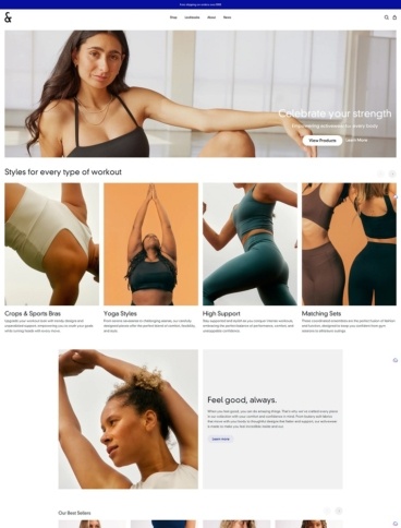 eCommerce website template: Story