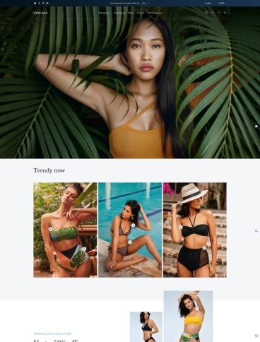 eCommerce website template: Upscale