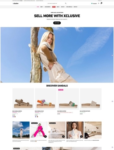 eCommerce website template: Xclusive