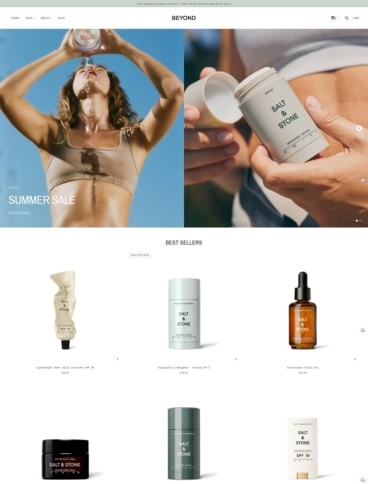 eCommerce website template: Beyond