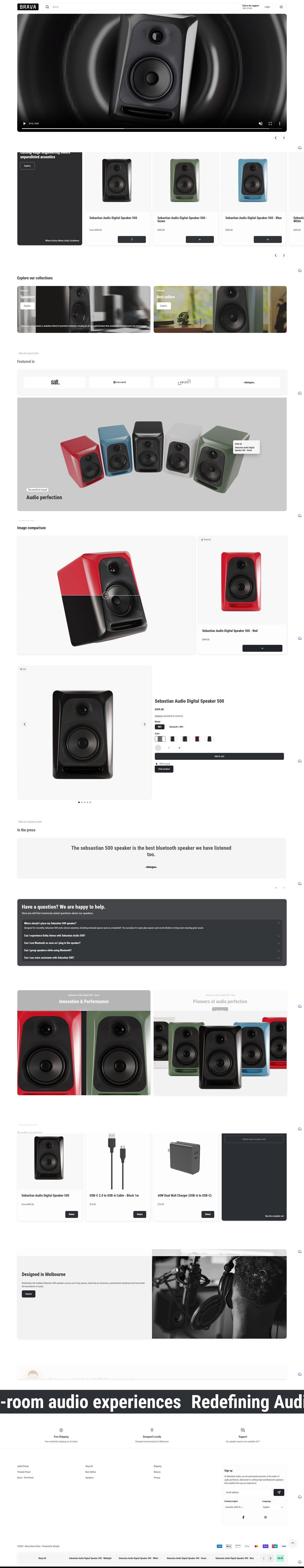 eCommerce website template: Brava