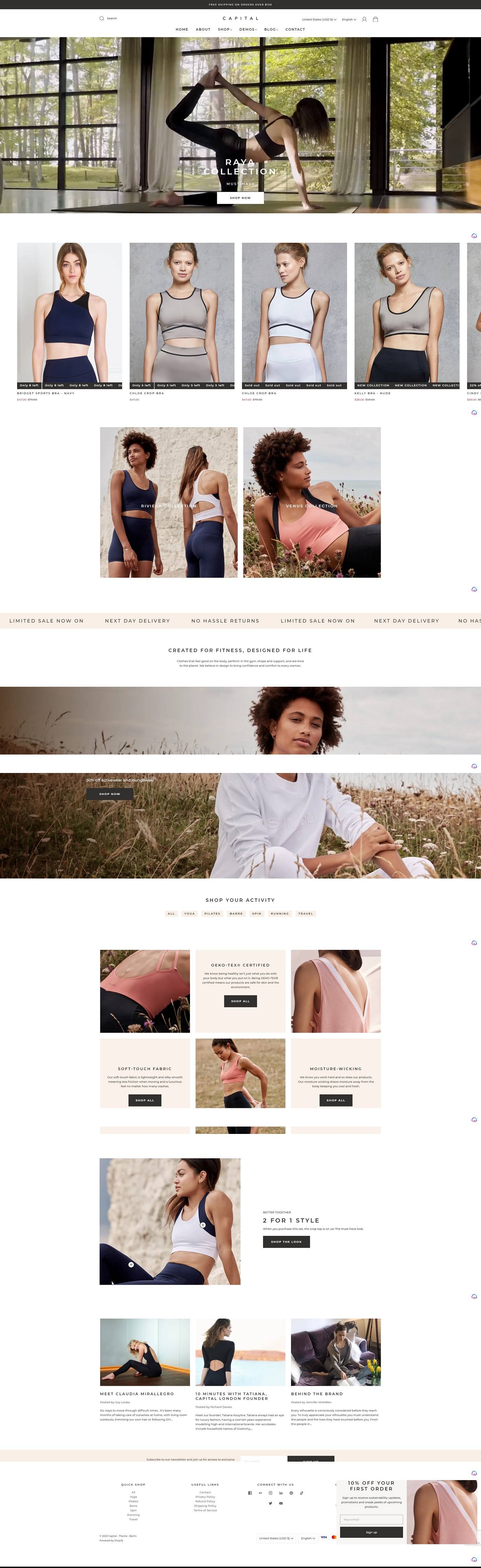 eCommerce website template: Capital