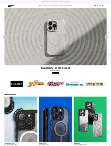eCommerce website: CASETiFY