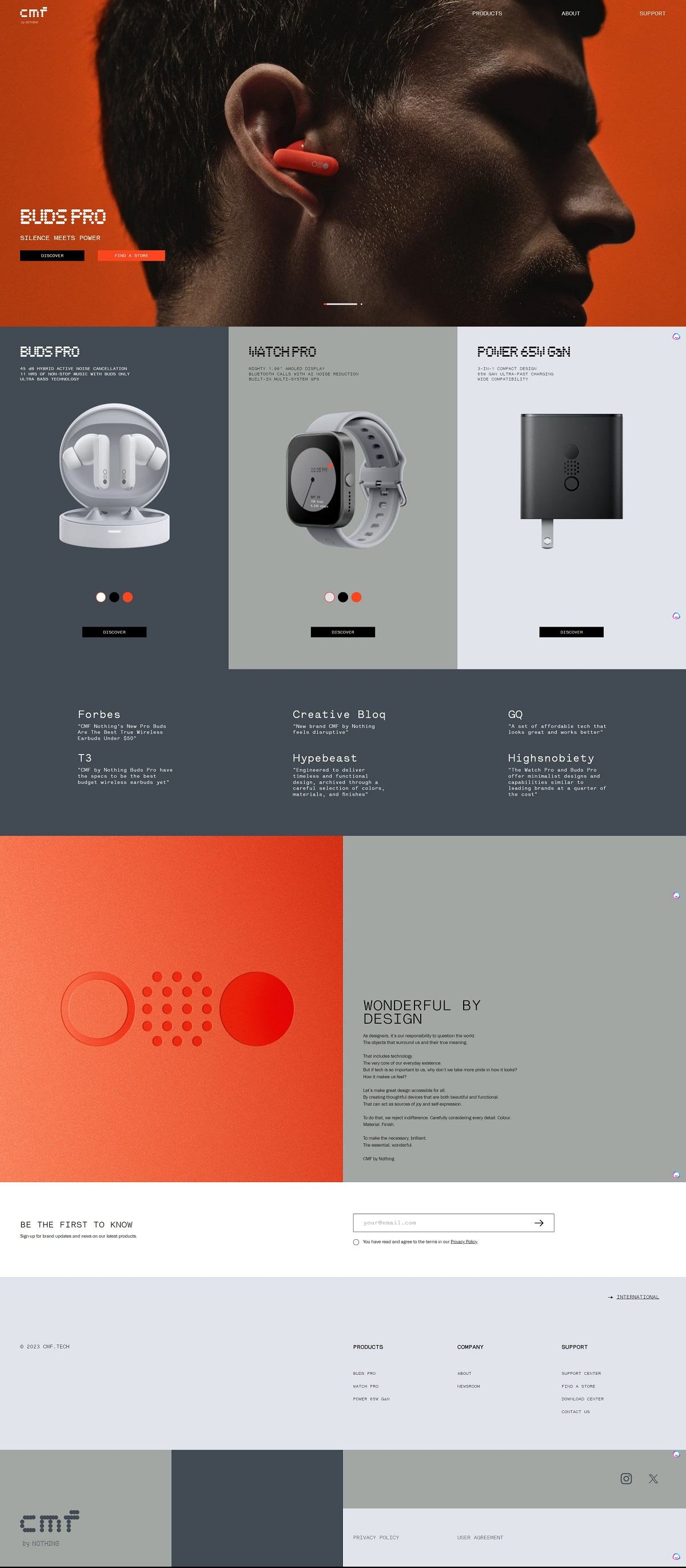 eCommerce website: CMB by Nothing