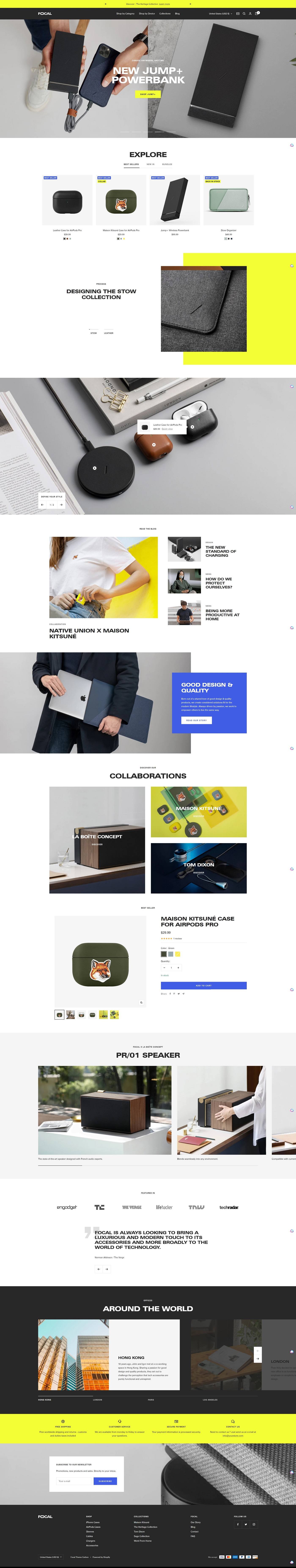 eCommerce website template: Focal