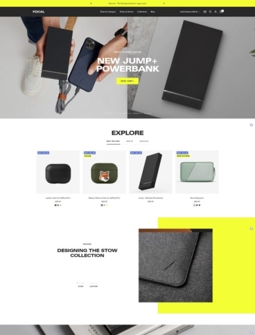 eCommerce website template: Focal