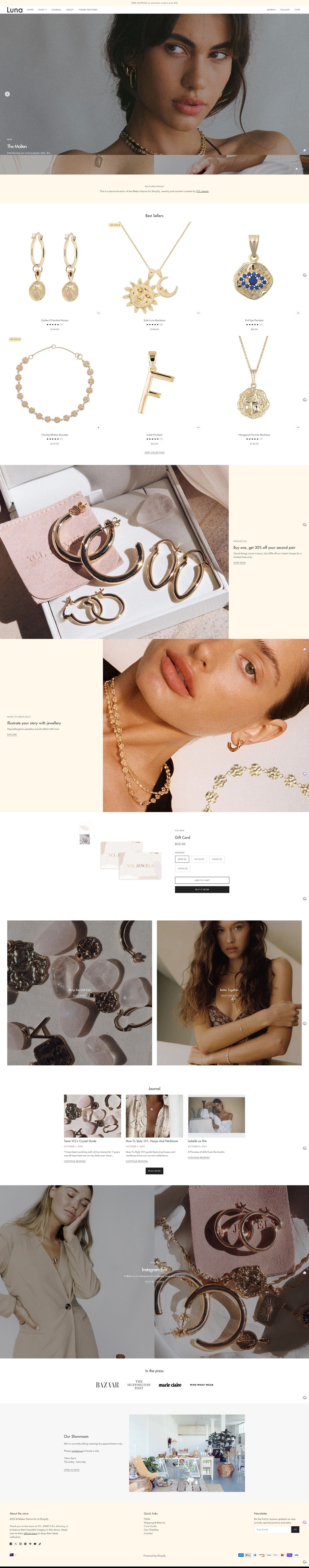 eCommerce website template: Maker Shopify Theme