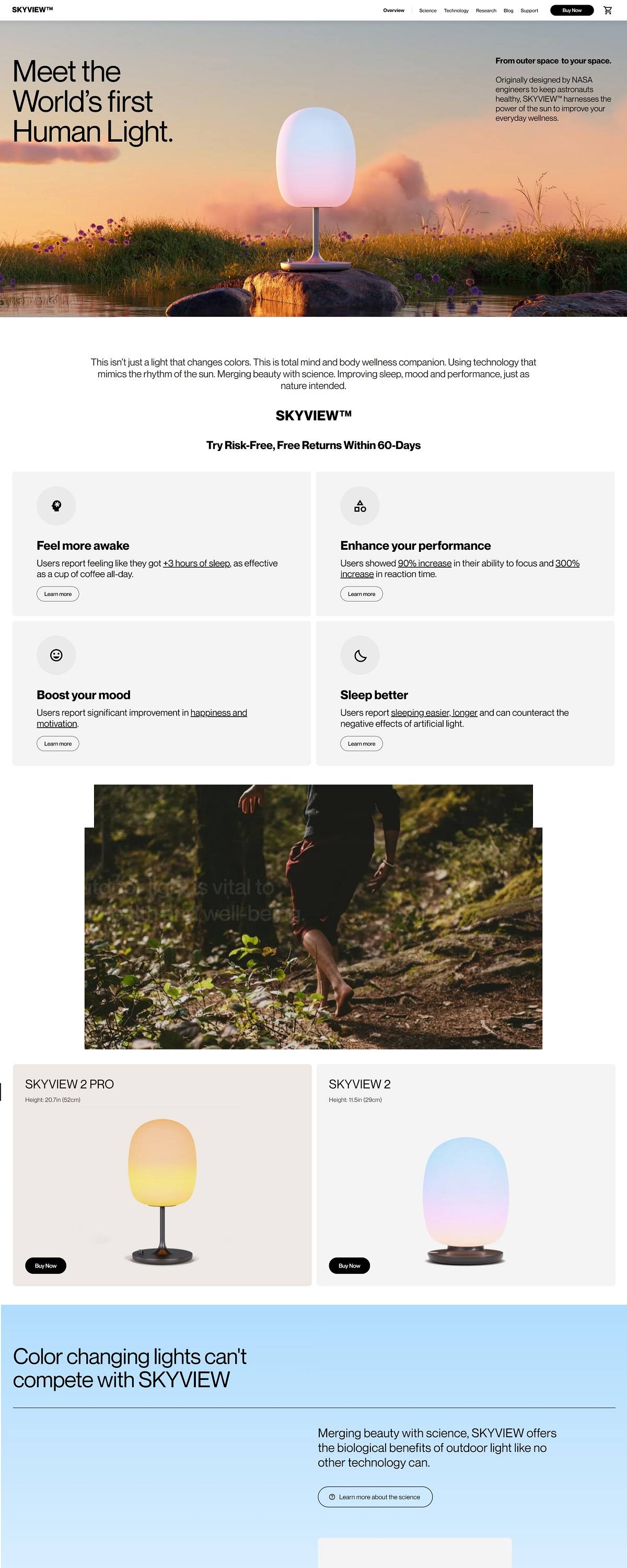 eCommerce website: SKYVIEW