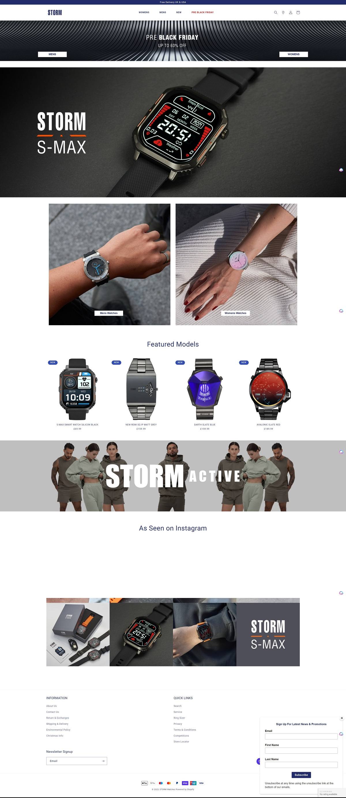 eCommerce website: Storm