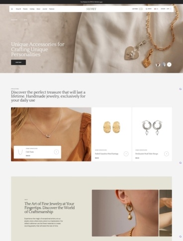 eCommerce website template: Sydney