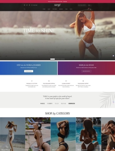 eCommerce website template: Urge