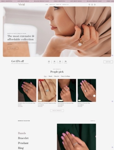 eCommerce website template: Vivid
