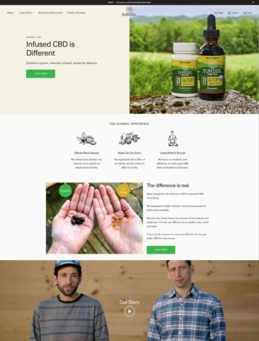eCommerce website: Sunsoil