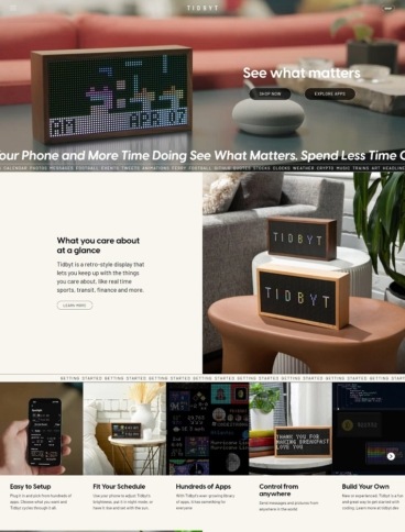 eCommerce website: Tidbyt