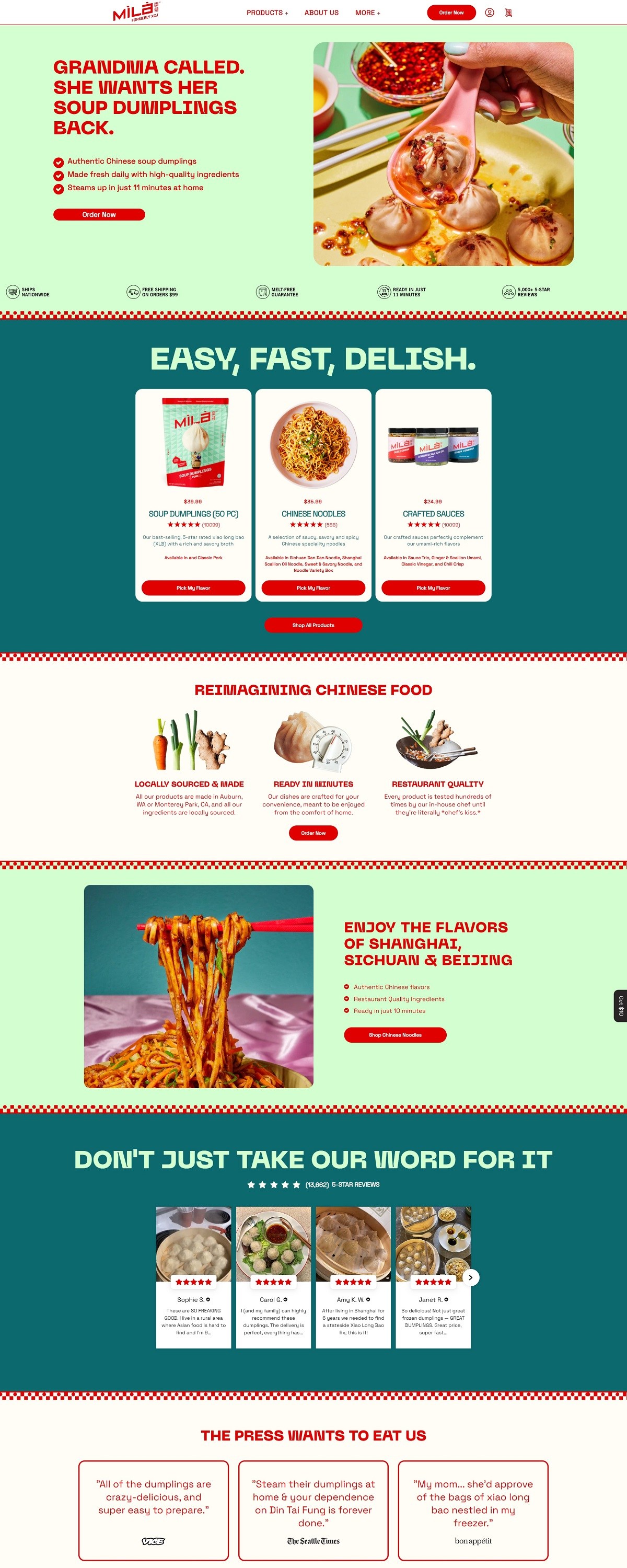 eCommerce website: MìLà