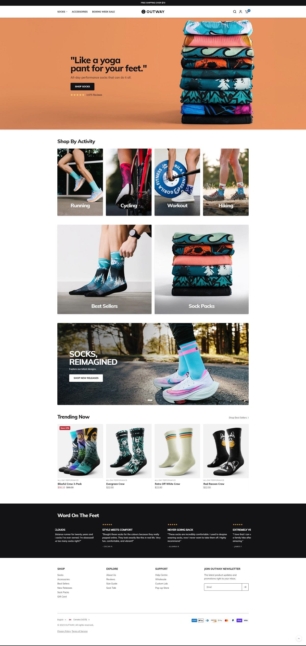 eCommerce website: Outway