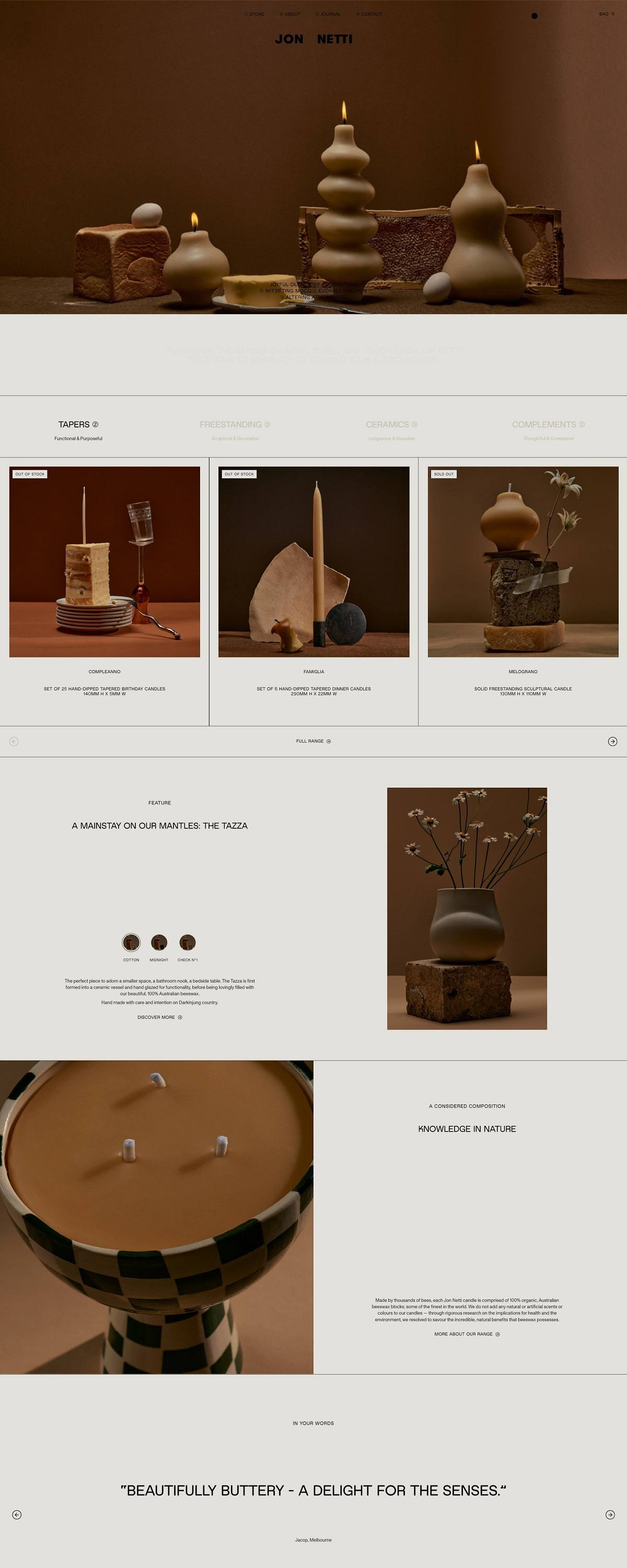 eCommerce website: Jon Netti