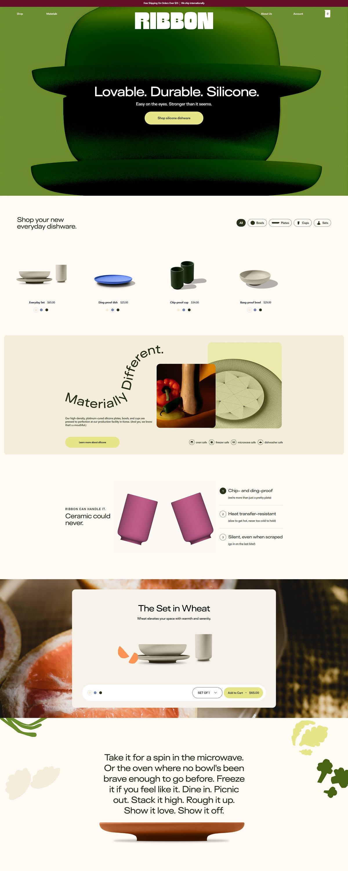eCommerce website: Ribbon