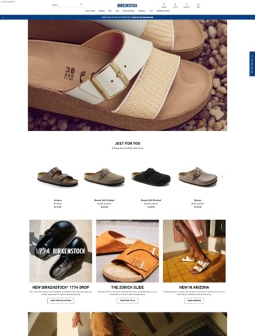 eCommerce website: Birkenstock