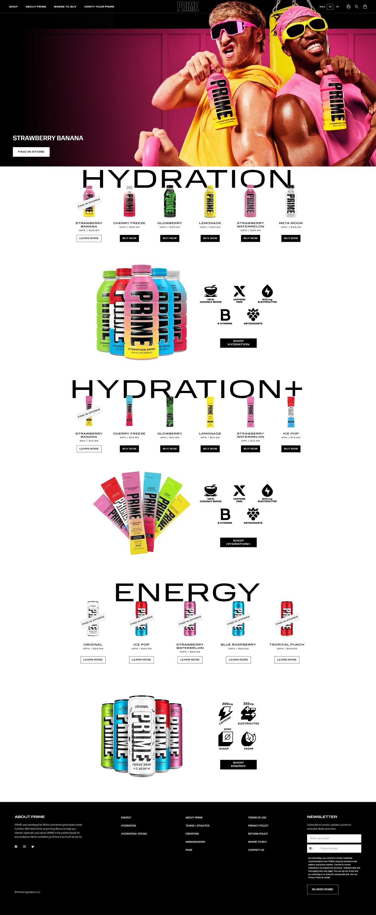 eCommerce website: Prime