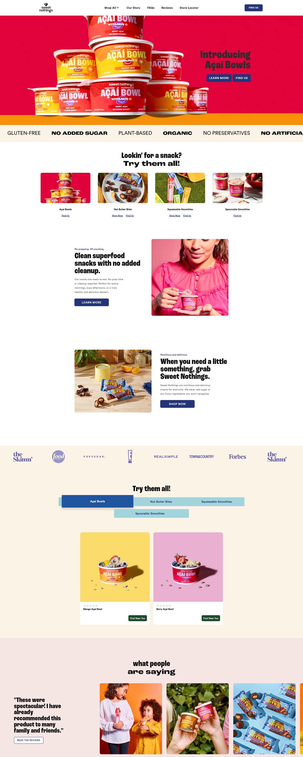 eCommerce website: Sweet Nothings