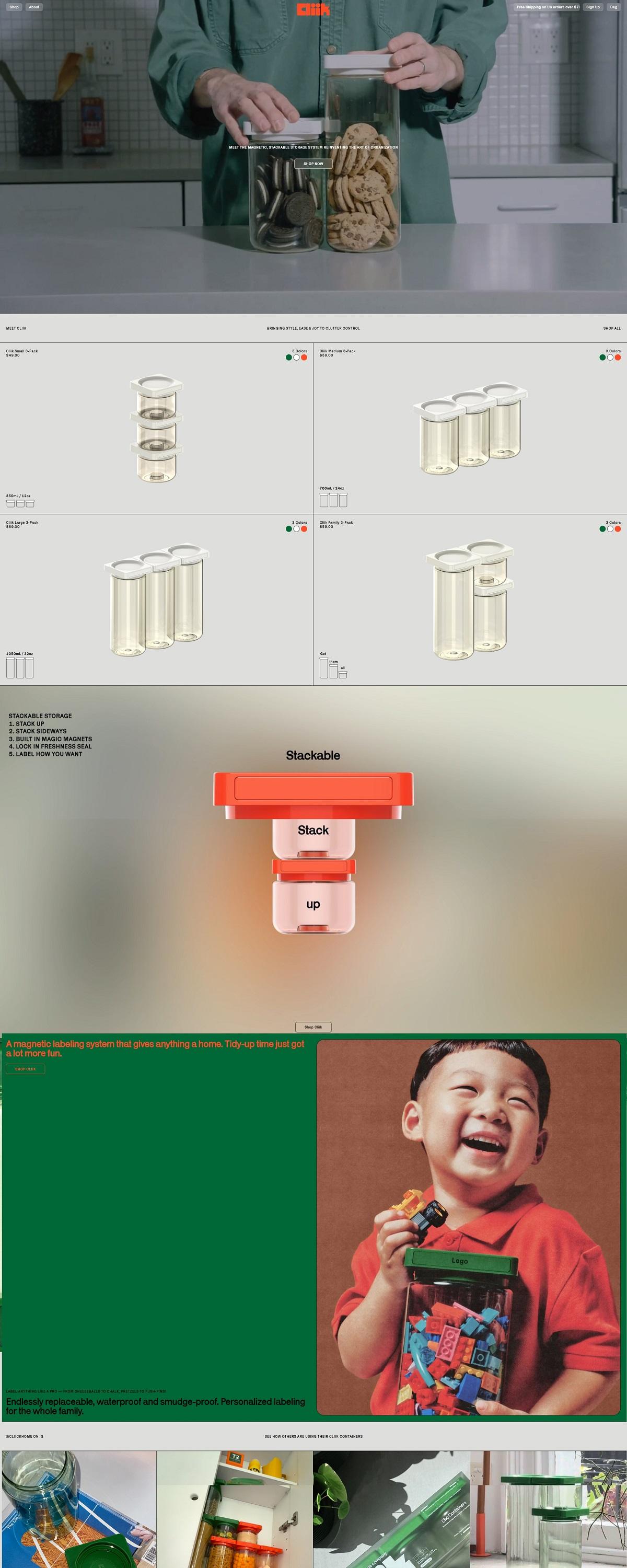 eCommerce website: Cliik