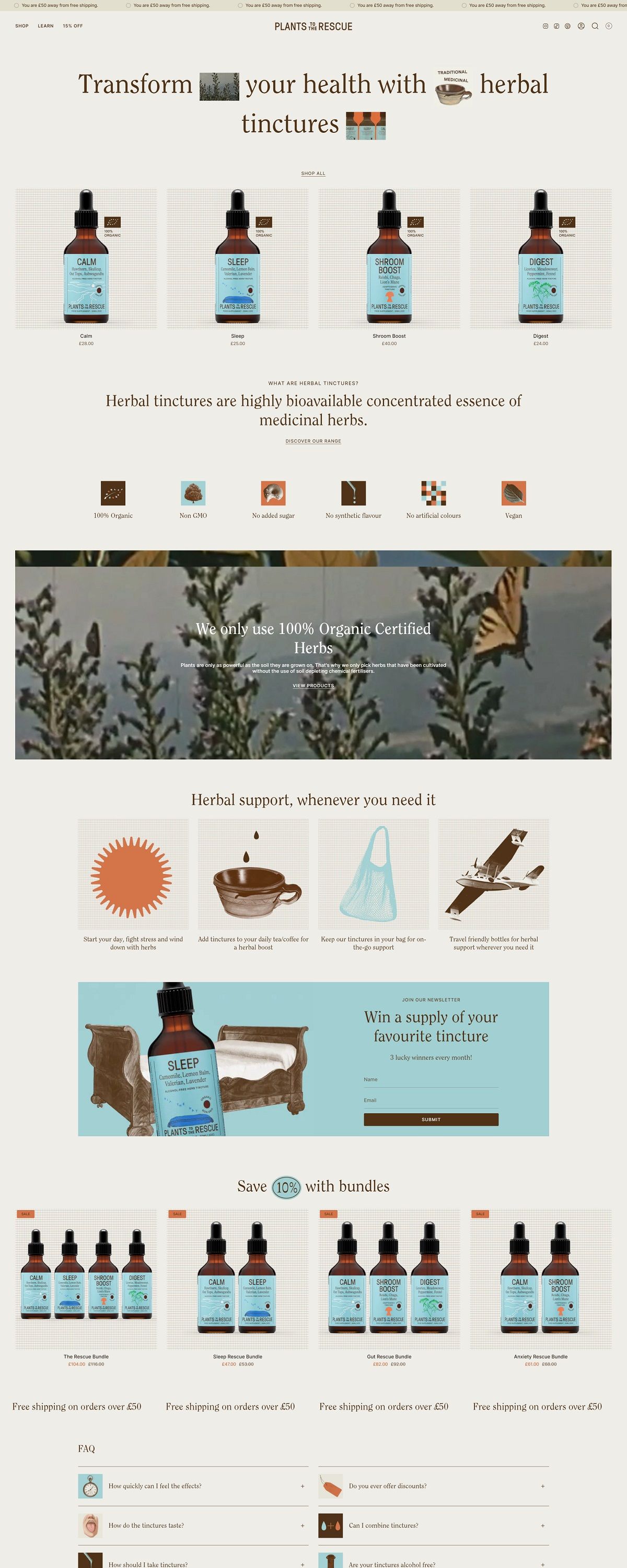 eCommerce website: Plants to the Rescue