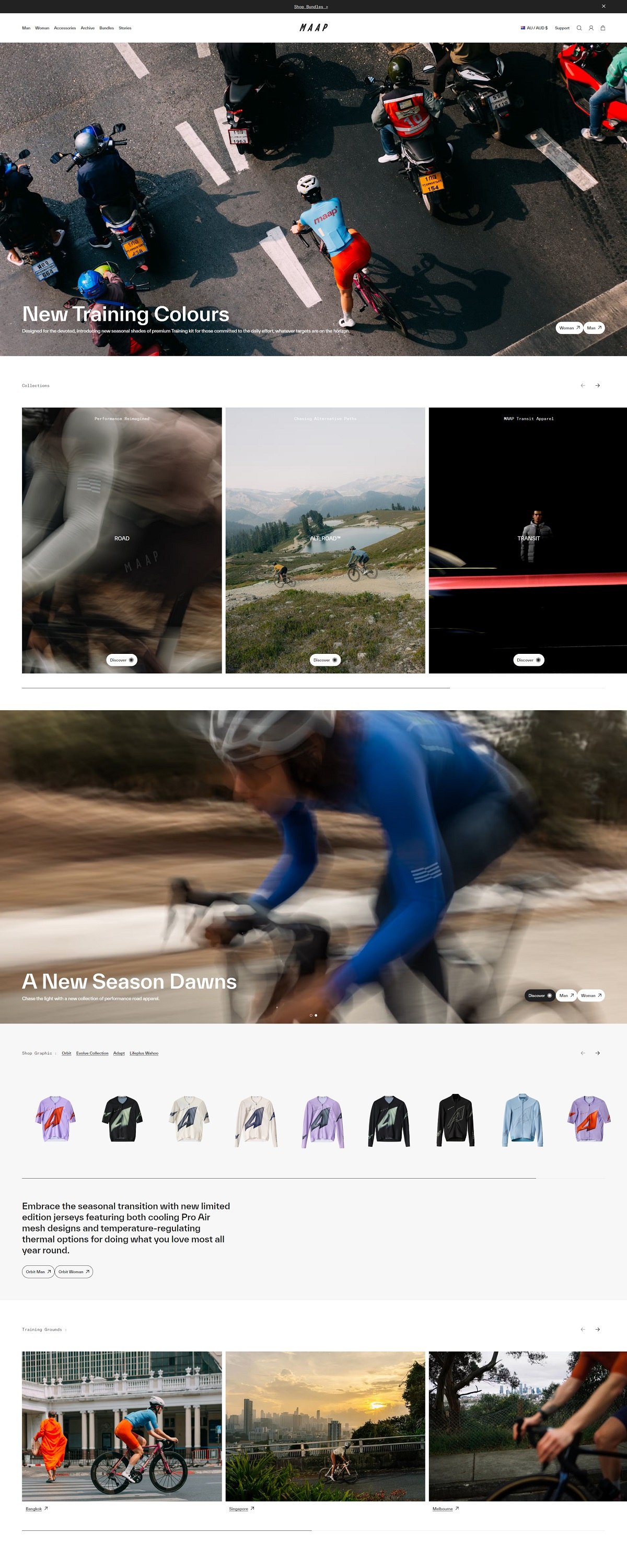 eCommerce website: MAAP