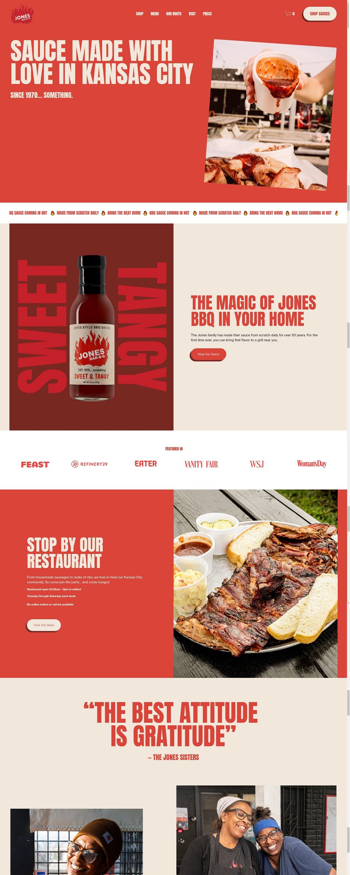 eCommerce website: Jones Bar-B-Q