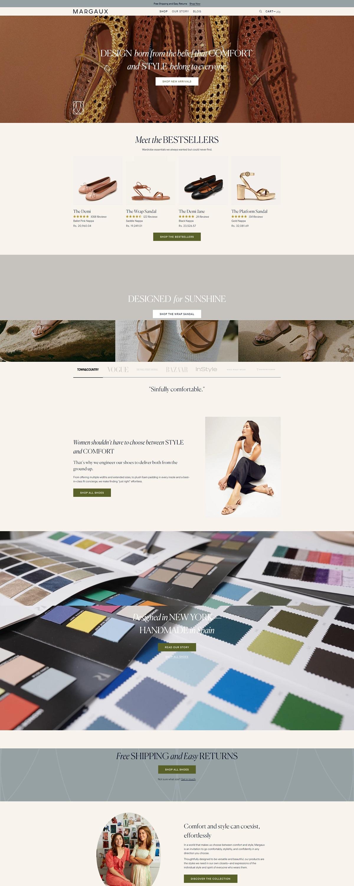 eCommerce website: Margaux