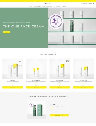 eCommerce website: NUORI