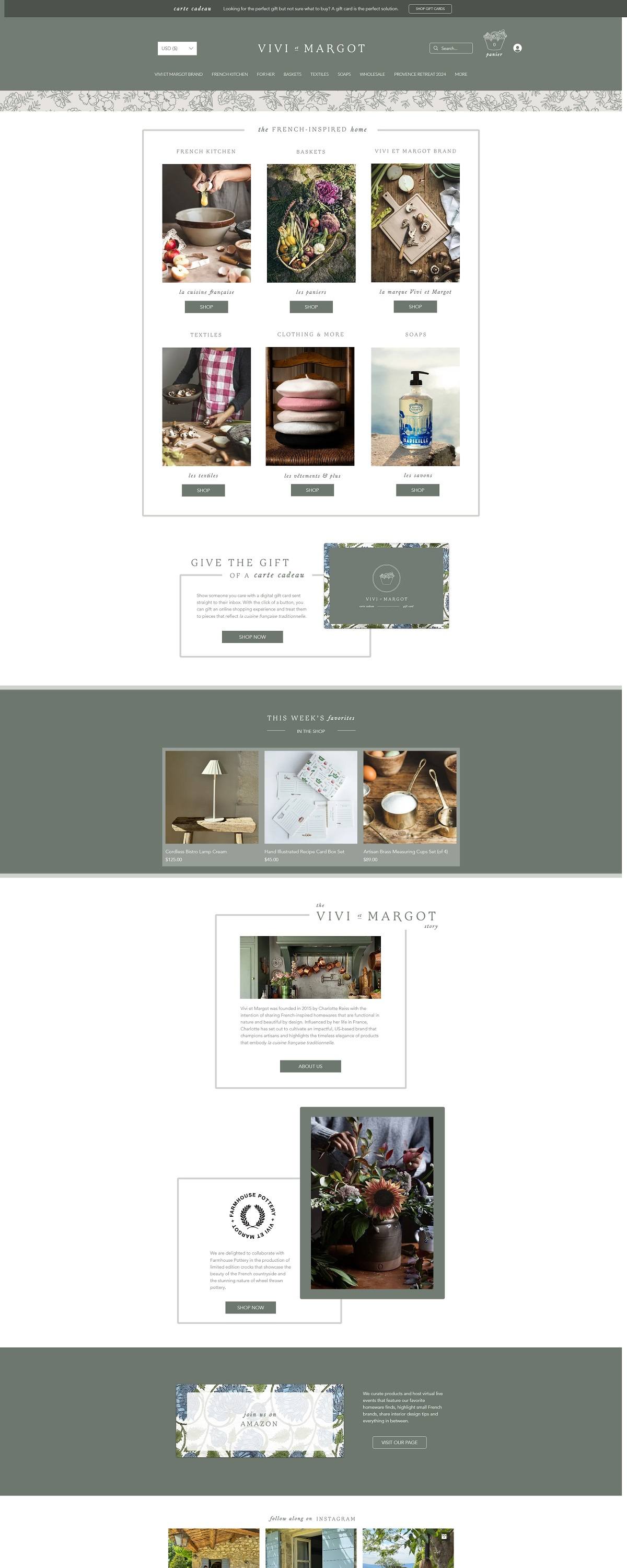 eCommerce website: Vivi et Margot