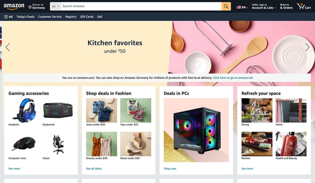 amazon ecommerce website usa