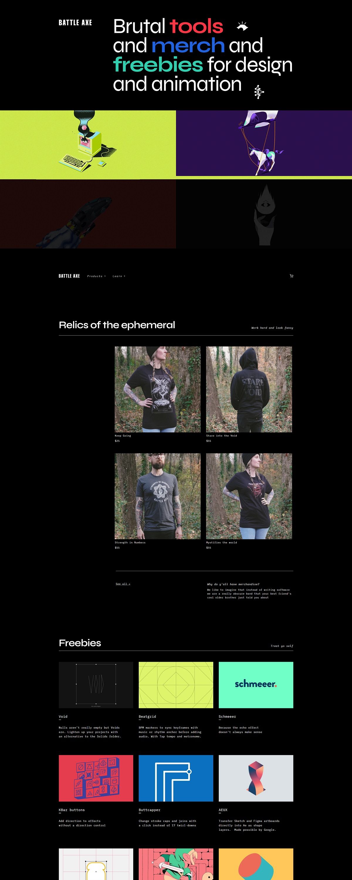 eCommerce website: Battle Axe