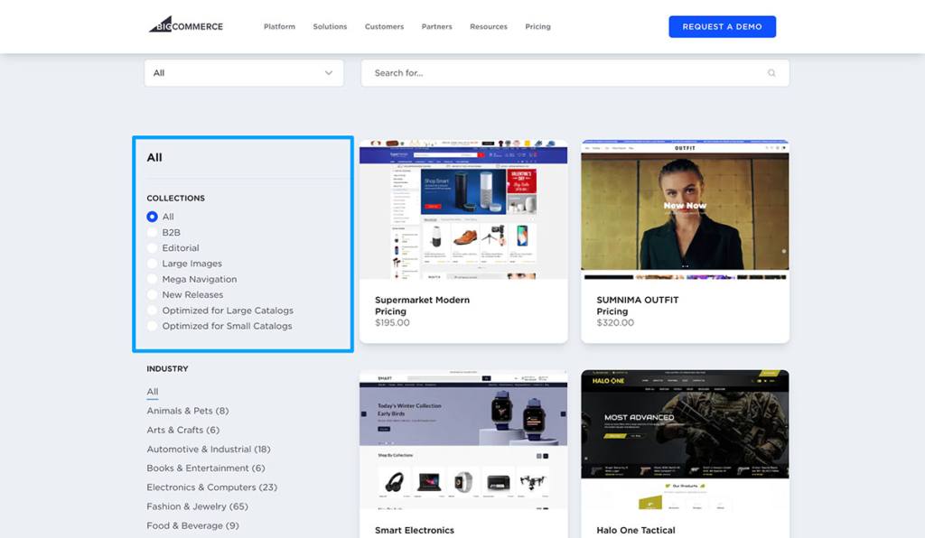 bigcommerce themes homepage