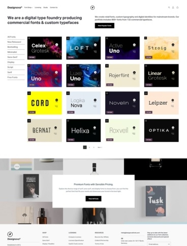 eCommerce website: Designova
