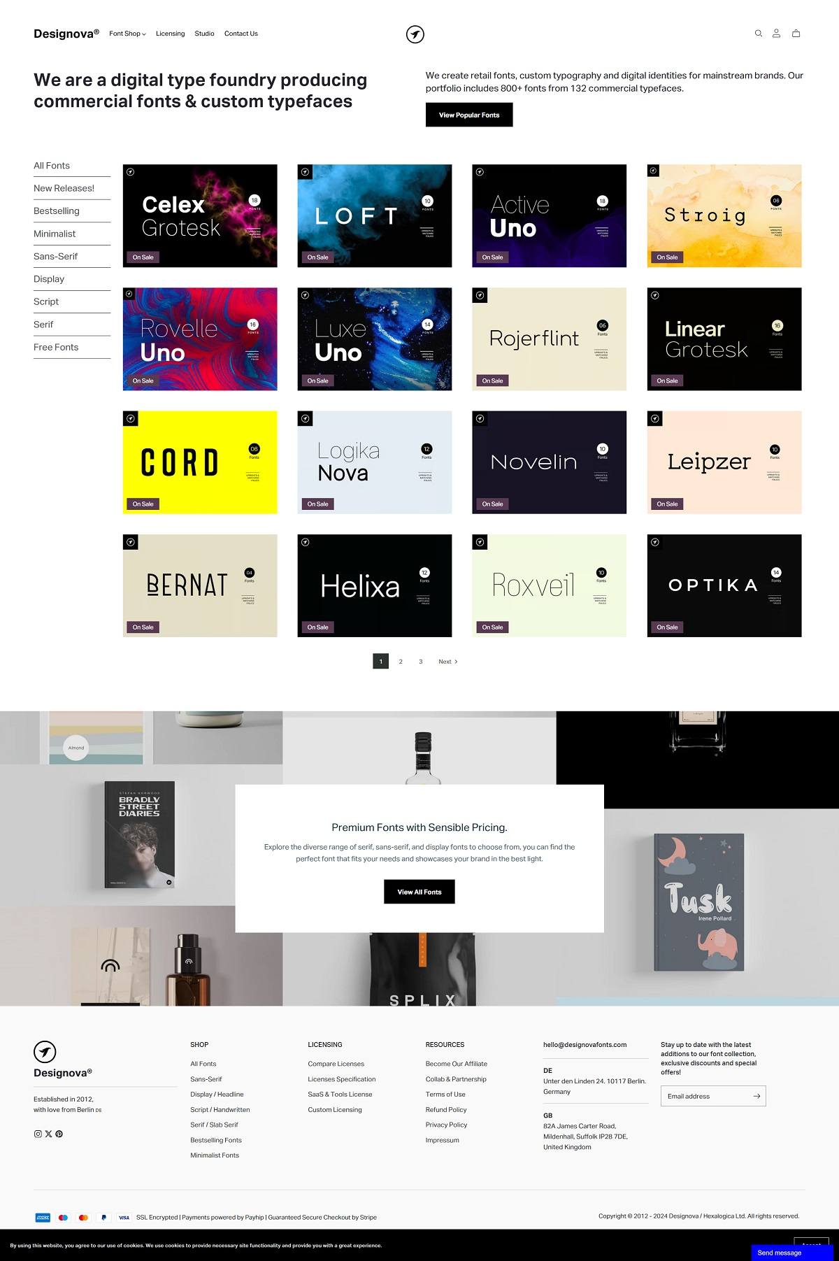 eCommerce website: Designova
