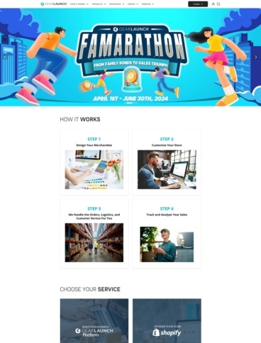 eCommerce website: Gear Launch