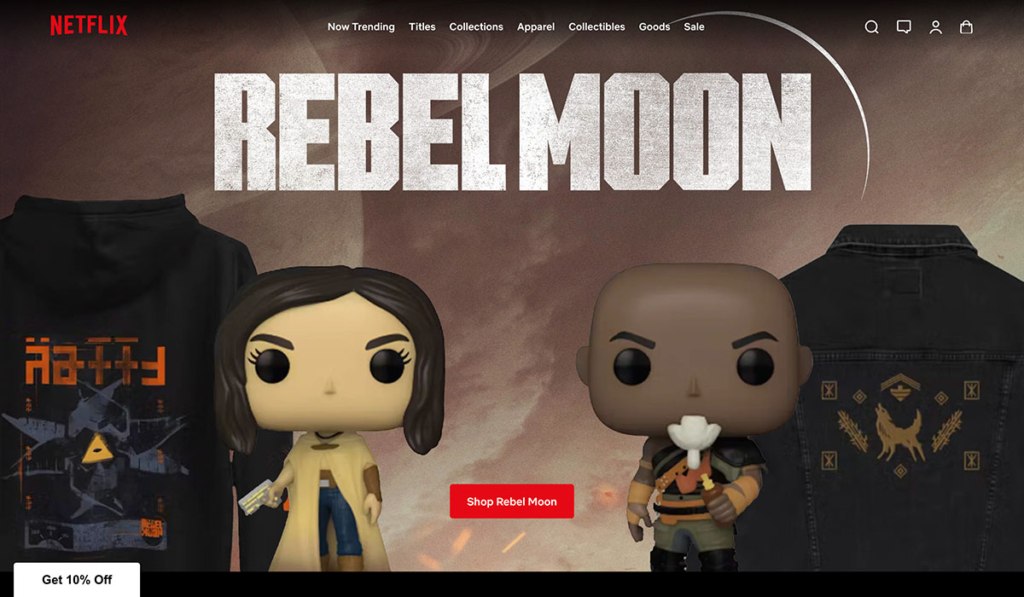 netflix shopify store