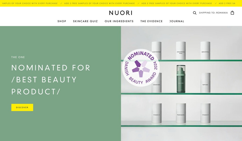 nuori best wix ecommerce website designs