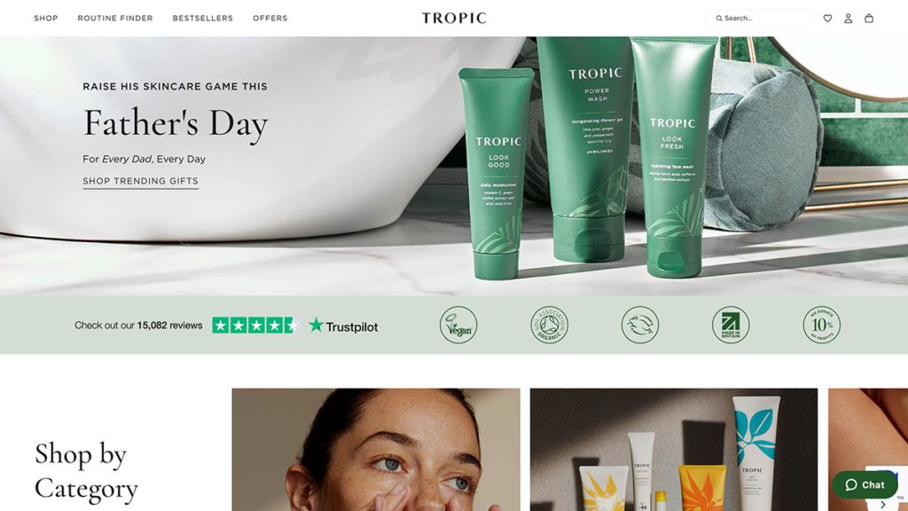 tropic shopify store