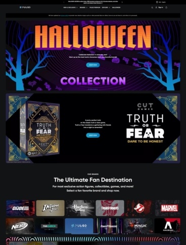 eCommerce website: Hasbro Pulse