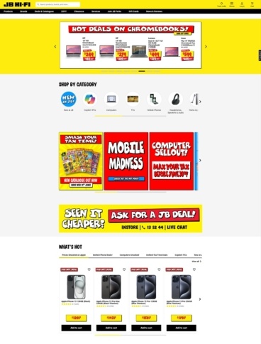 eCommerce website: JB Hi-Fi