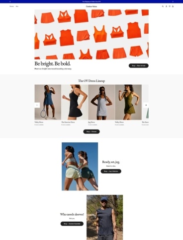 eCommerce website: Outdoor Voices