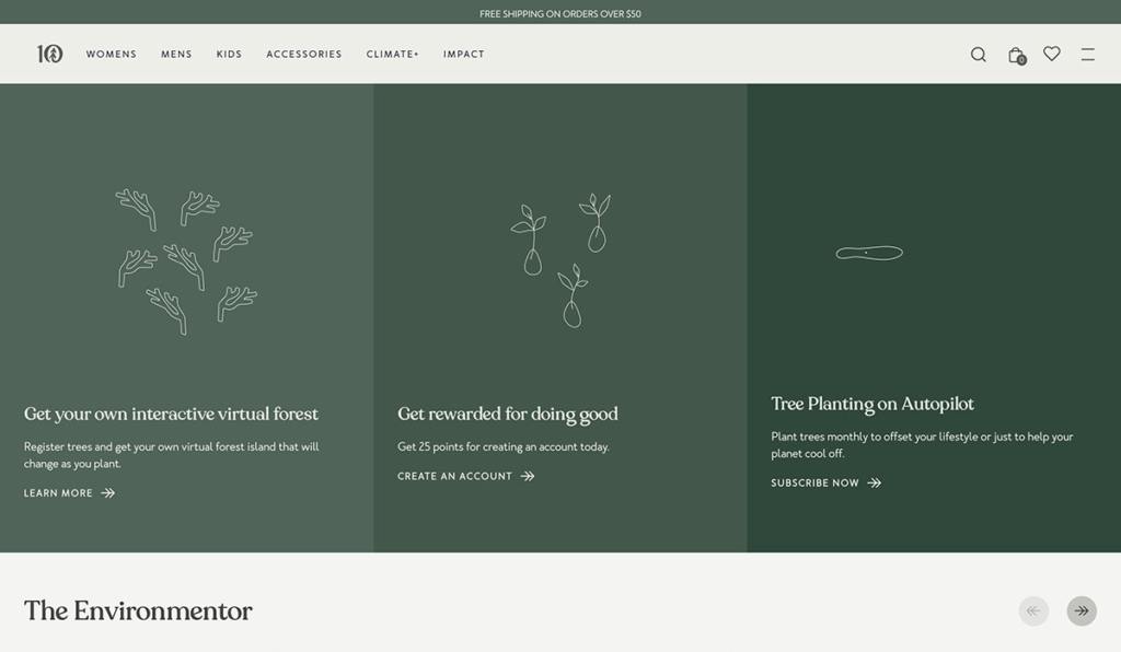 Tentree color palette example