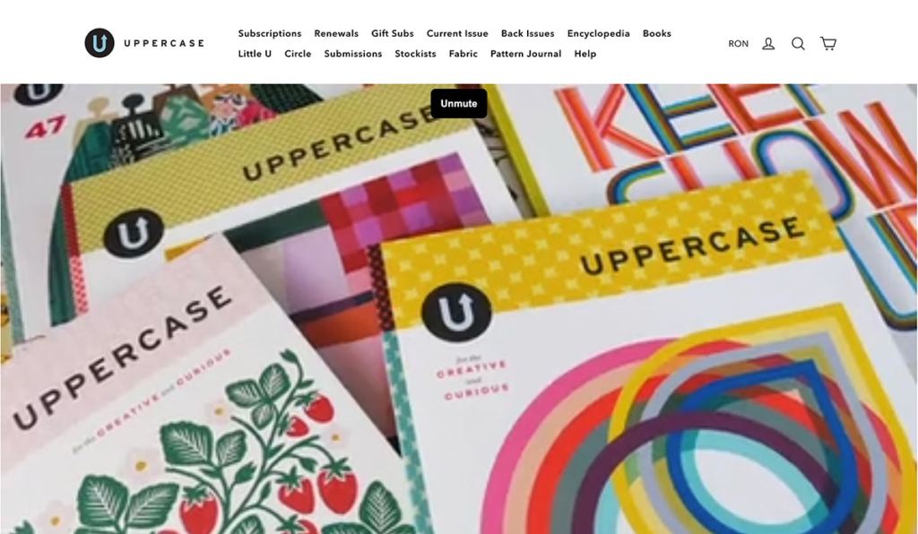UPPERCASE homepage