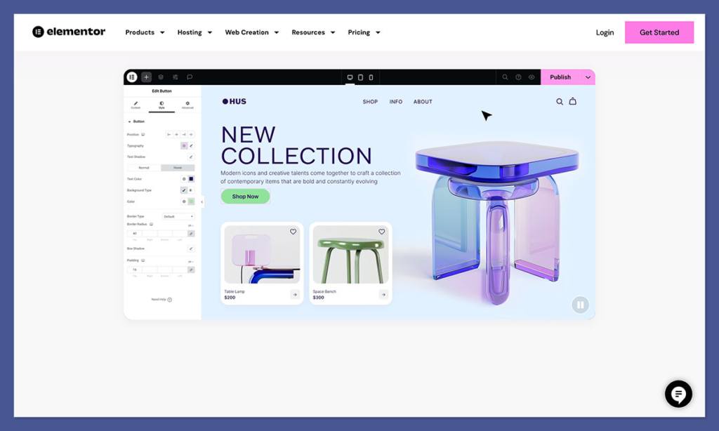 elementor drag and drop